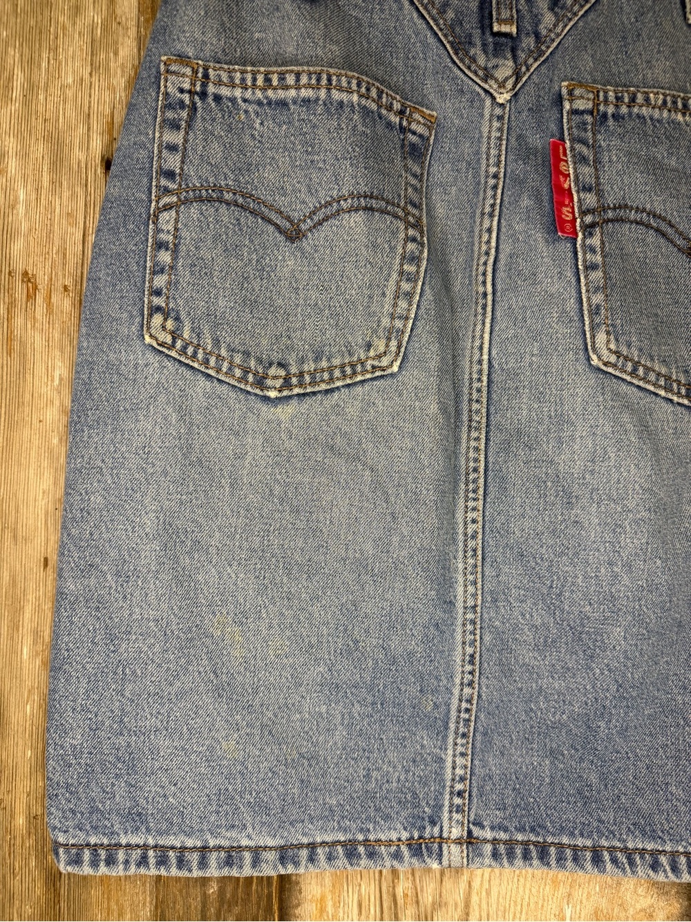 VTG 80s Levi’s Utility/Cargo Style Denim Skirt Made in USA: Size Medium - Picture 5 of 15